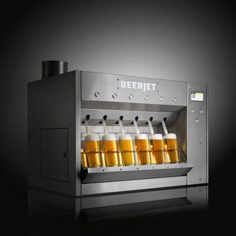 Der "Beerjet" kann bis zu tausend Bier pro Stunde ausschenken. © Beerjet GmbH